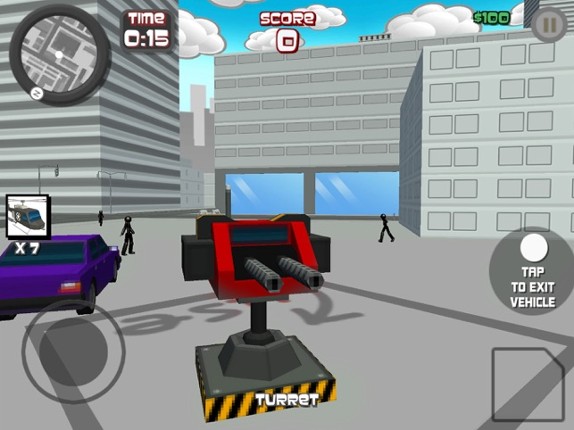 Stickman City Shooting 3D Image