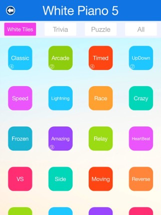 White Piano 5 : Tiles Master 5 Magic Trivia games screenshot