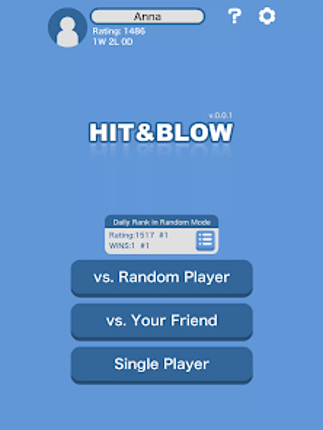 Hit＆Blow Online (Bulls & Cows) screenshot