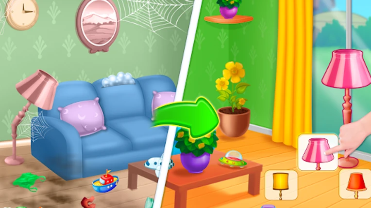 Baby Girl Home Cleaning Game Image