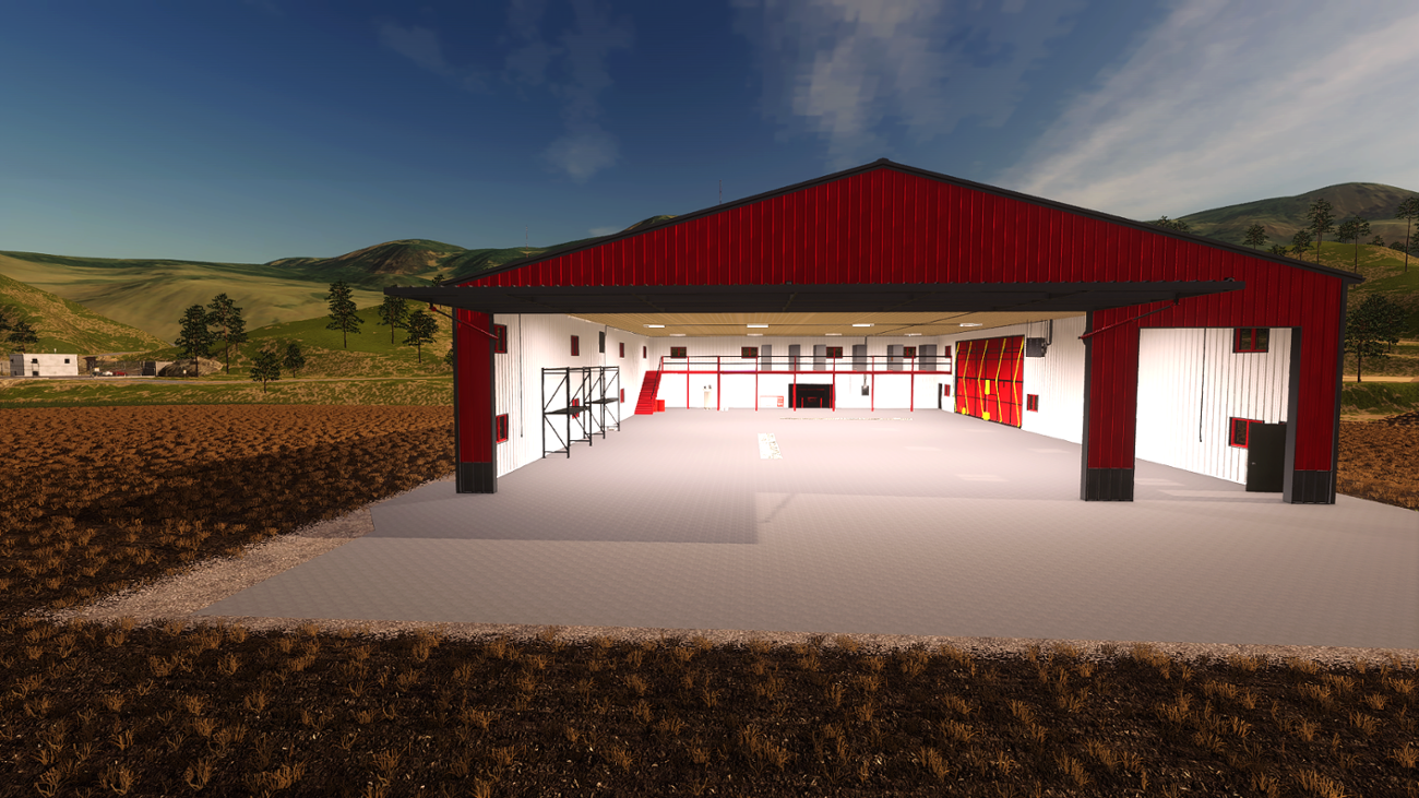 Games like FS19 81x120 Shop Grey Red