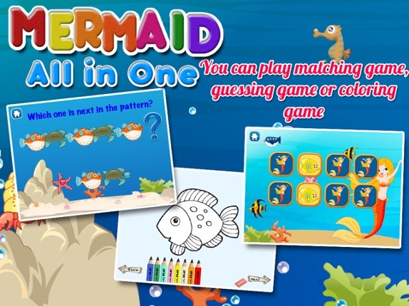 Mermaid Princess Coloring Book for Kids Image