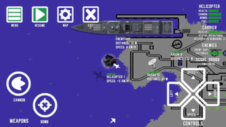 Raid on Bungeling Bay Remake screenshot