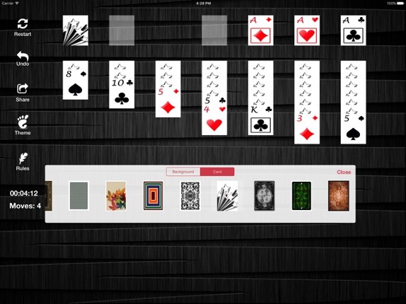 Solitaire Hard Spider game screenshot