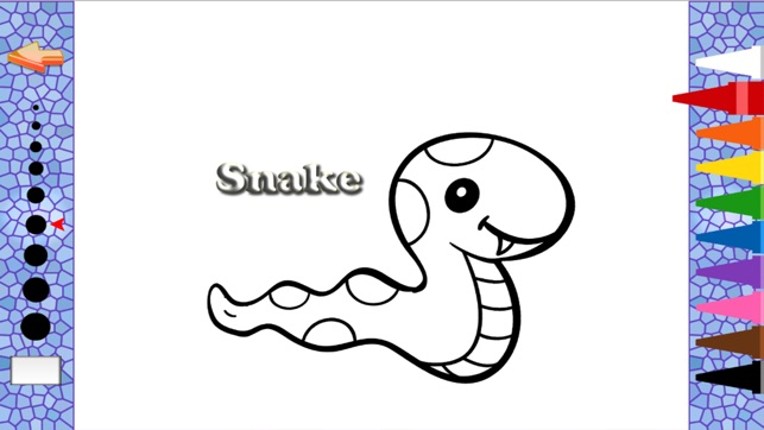 Animals Vocabulary Coloring Books screenshot