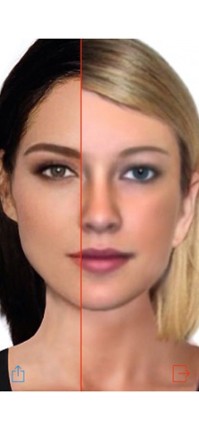 Face comparison slider screenshot