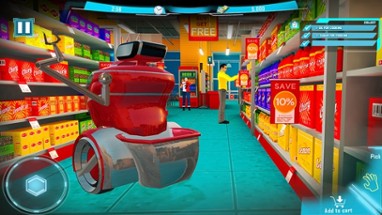 Futuristic Robot Shopping Cart Image