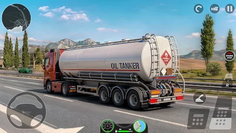US Real Truck Driving Cargo 3D Image