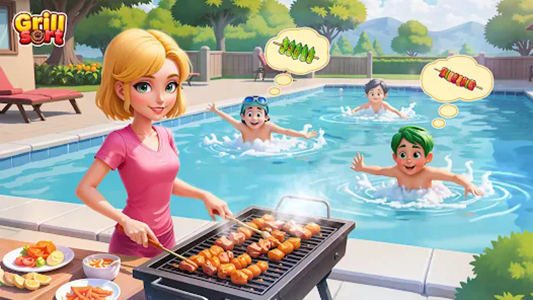 Grill Sort - Food Sort Games Image