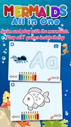 Mermaid Princess Coloring Book for Kids screenshot