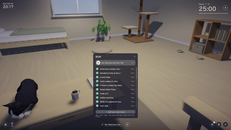 Cozy Cat Room: Focus Time with Your Cat screenshot