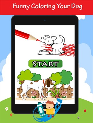 Dog Coloring Book For Kids: Drawing &amp; Coloring page games free for learning skill screenshot