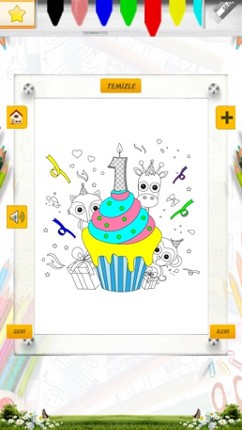 Doğum Günü Boyama Kitabı - Minik Bilge Doğum Gününü Boyama Yaparak Kutluyor screenshot
