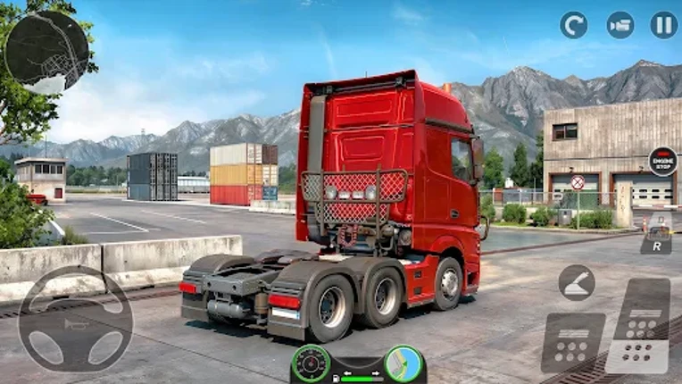 US Real Truck Driving Cargo 3D Image