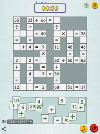 Math the Cross Math Puzzle Image