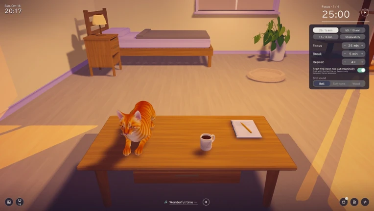 Cozy Cat Room: Focus Time with Your Cat screenshot