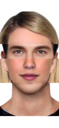 Face comparison slider screenshot