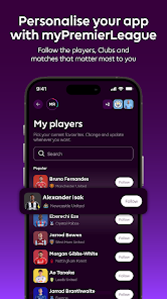 Official Premier League App screenshot