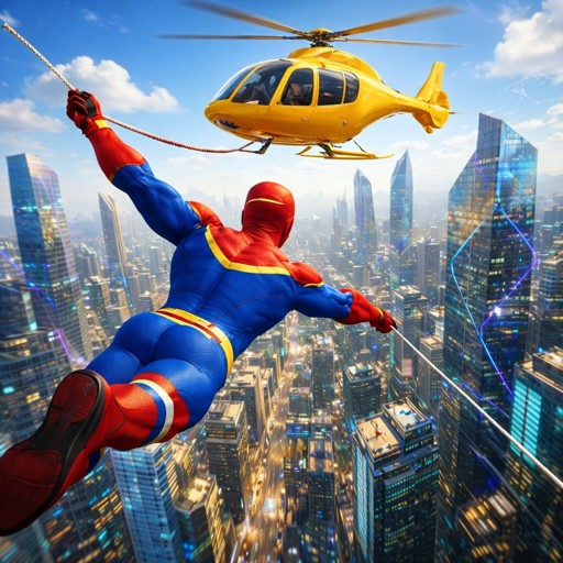 Games like Spider Rope Hero Rescue City