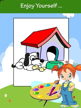 Dog Coloring Book For Kids: Drawing &amp; Coloring page games free for learning skill screenshot