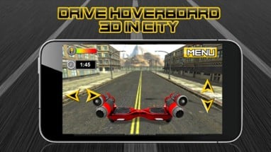 Drive Hoverboard 3D In City Image