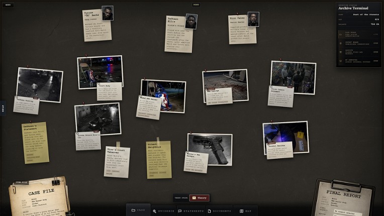EVIDENCE screenshot