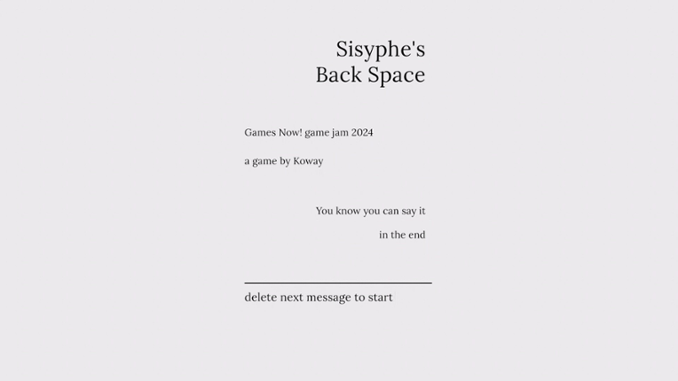 Sisyphe's Backspace screenshot