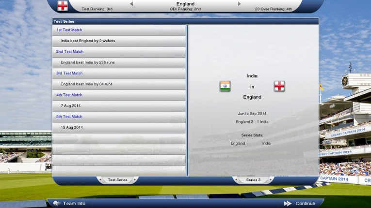 Cricket Captain 2014 screenshot