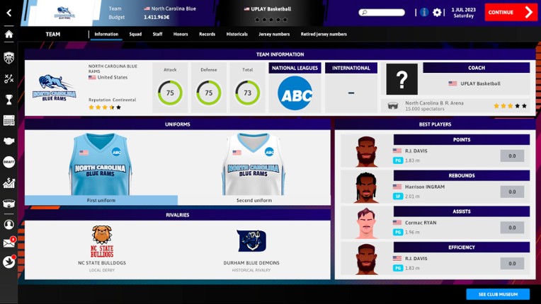 International Basketball Manager 26 screenshot