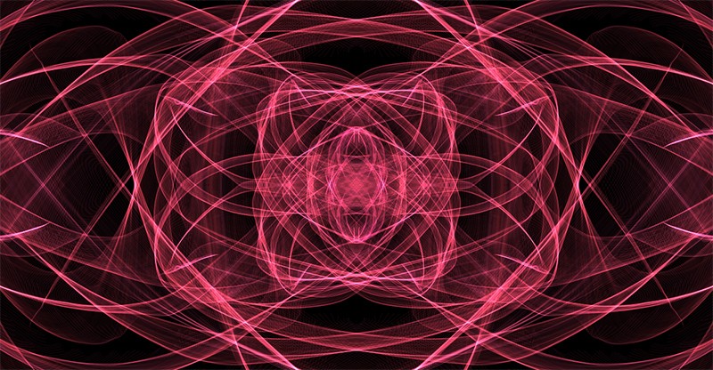 Red Abstract Fractal Art ~ Liquid Light Series #4 Image