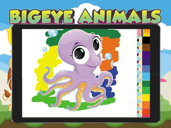 Bigeye Animals Coloring Marker Image