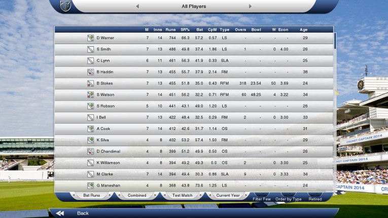 Cricket Captain 2014 screenshot