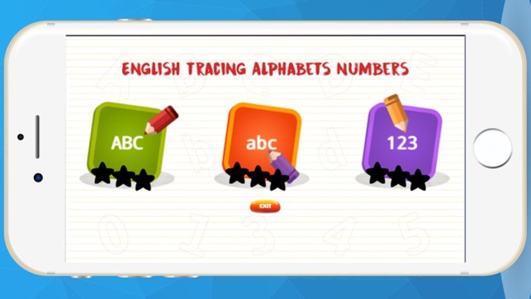 English ABC 123 Alphabet Number Tracing for Kids screenshot