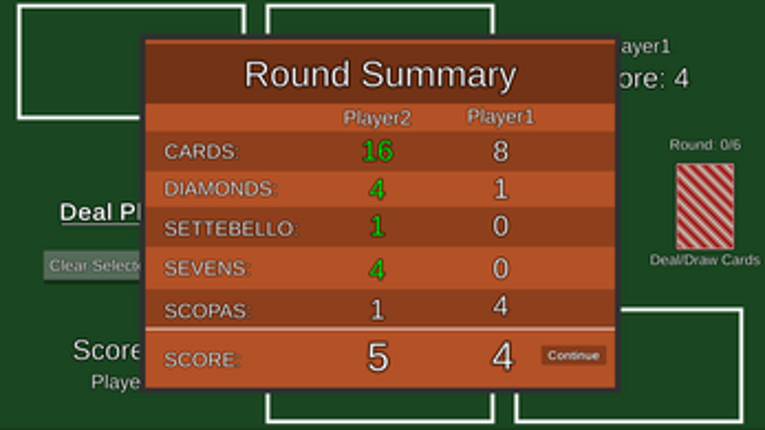 Scopa Online screenshot