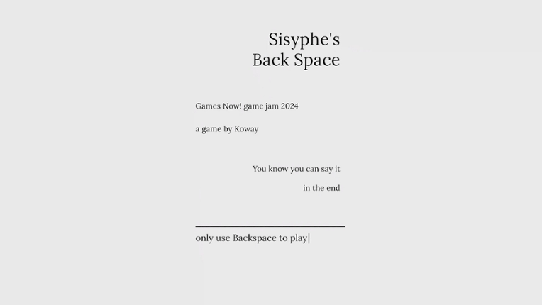 Sisyphe's Backspace screenshot