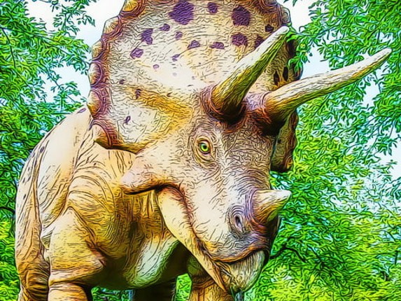 Giant Triceratops Puzzle Game Cover