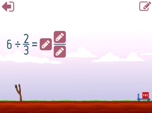Math Shot Dividing Fractions screenshot