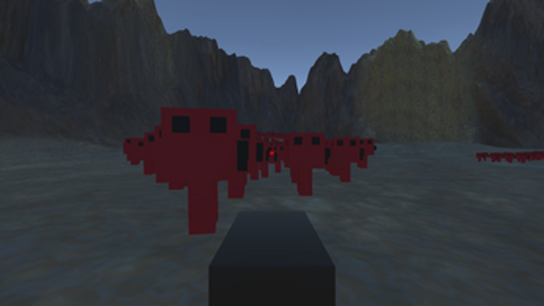 Red Cube With Gun Image