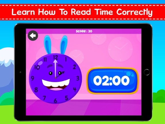 Telling Time For Kids + Clock screenshot