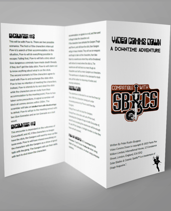 Games like Video Comms Down - A SB&CS Compatible Downtime Adventure