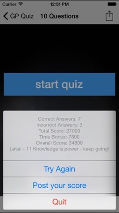 GP Quiz lite screenshot