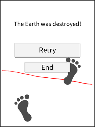 If you can walk without stepping on the line,the Earth will be saved! Image