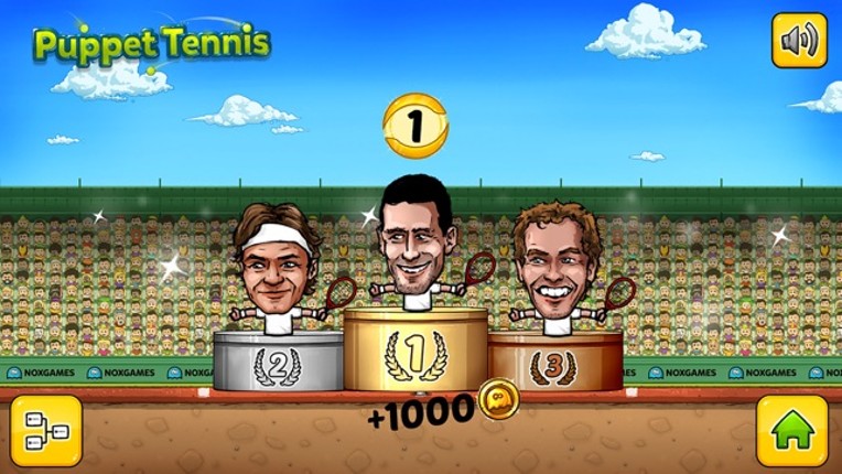 Puppet Tennis: Topspin Tournament of big head Marionette legends screenshot