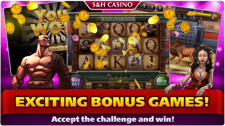S&amp;H Casino - FREE Premium Slots and Card Games screenshot