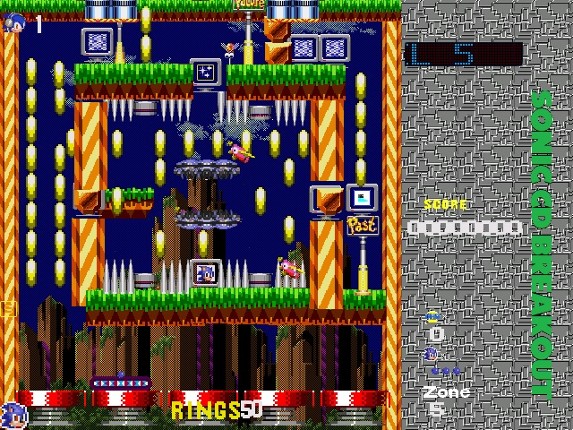 Sonic CD Breakout screenshot