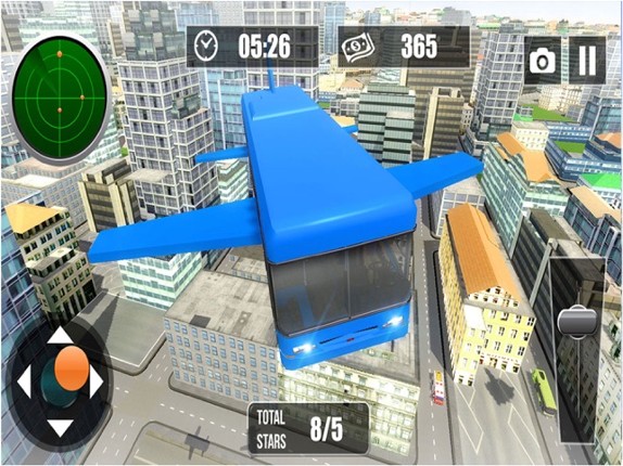 Flying Bus City Stunts Simulator - Collect stars by performing stunts in 3D modern city screenshot