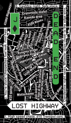 MEGADECK cyberpunk city builder tarot deck screenshot
