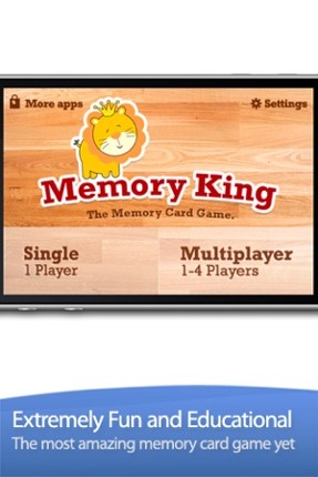 Memory King – The Memory Cards Matching Game screenshot