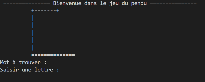 Games like Pendu en python