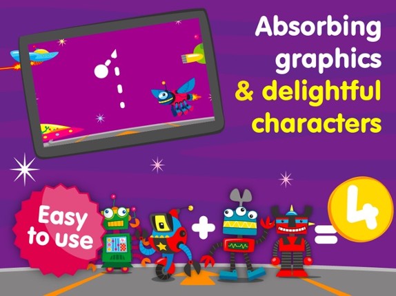 Robots & Numbers - games to learn numbers and practice counting, sums & basic maths for kids and toddlers (Premium) screenshot